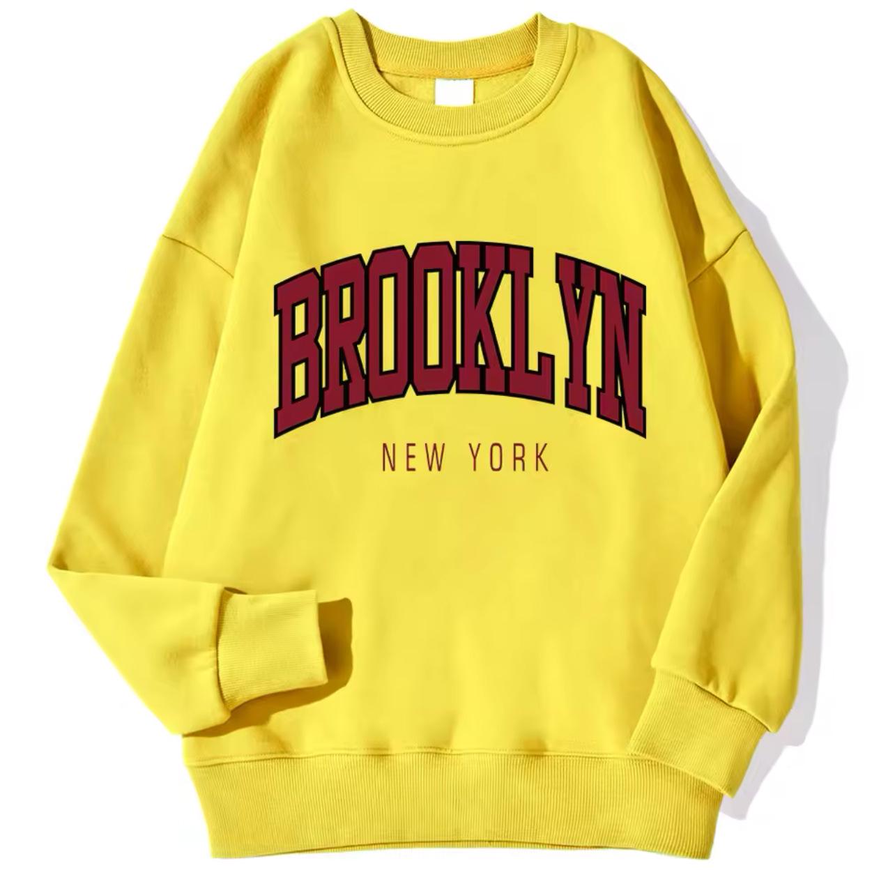 

Unisex Fashion Printed Round Neck Hoodie - BROOKLYN-NEW YORK S
