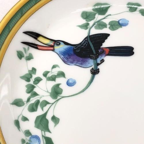 HERMES Paris Toucans Bread Side Plate Accessory Tray 5.12in / 13cm Japan Auth