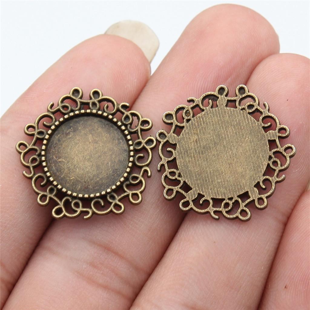 Accessories Parts Fit Round 8-15Mm Glass Cabochon Base Setting Tray Wedding Jewelry Findings QA016