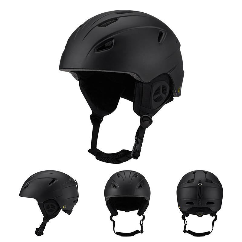 F-SH-47 Ski Helmet with Removable Liner and Ear Pads Goggles Compatible PC Material for All