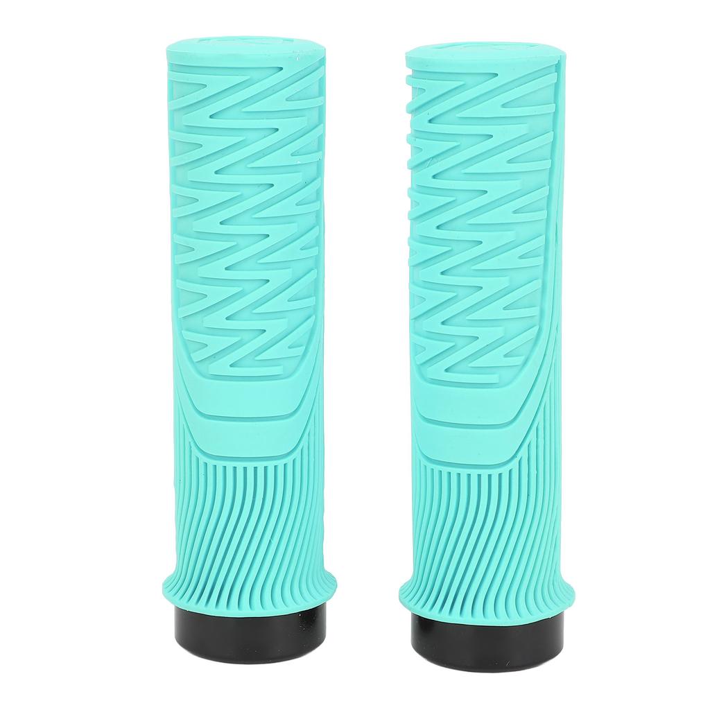 Bike Handlebar Grips Hard Wearing Single Lock On Antislip Increase Riding Safety Soft Resin for Various Bikes Blue