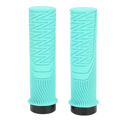 Bike Handlebar Grips Hard Wearing Single Lock On Antislip Increase Riding Safety Soft Resin for Various Bikes Blue