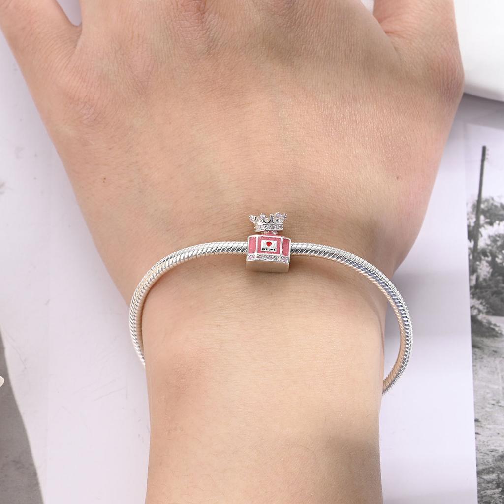 2026 Romantic Muse Princess Perfume Bottle Pendant Charm Beads DIY Jewelry Accessories Bracelet 925 Silver