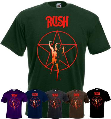 RUSH Starman v1 T-Shirt Hard Rock Schwarz Marinebraun Grün alle Größen S-5XL