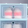 8pcs Foldable Clear Shoes Storage Box Plastic Stackable Shoe Organizer Waterproof Dust Proof Shoes Stand Storage Organizer