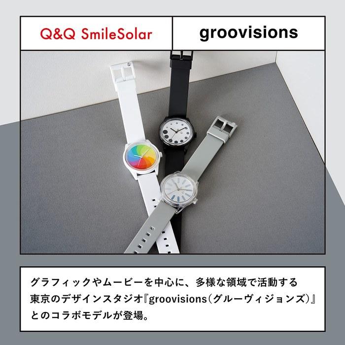 [Citizen] Q&Q SmileSolar Watch GROOVISIONS Solar Waterproof RP26J811 White