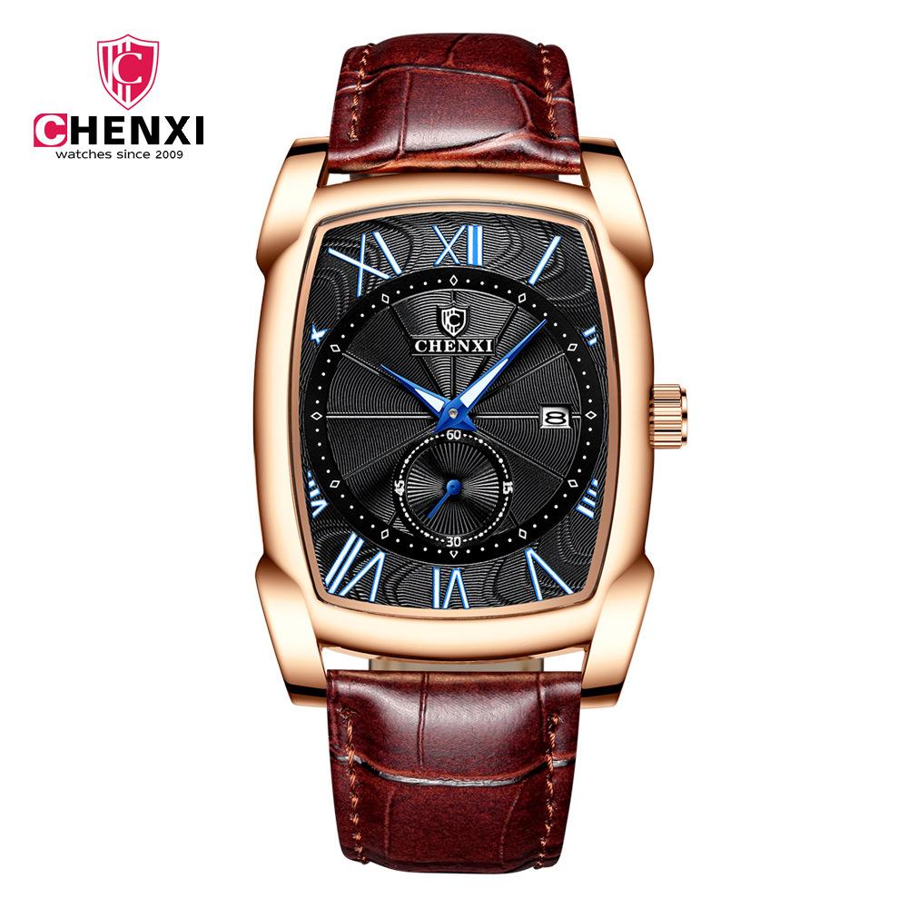 Dawn Square Watch Men'S Watch 8209 Casual Belt Watch Men'S