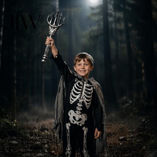 Durable Cosplay Spear Halloween Five-pronged Toy, Lightweight Handheld Plastic Five-tined Toy Fork, Weapon Props for Costume Party Stage Performance