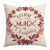 New Christmas Cushion Snowflake Elk Garland Red Home Cushion Pillow Case