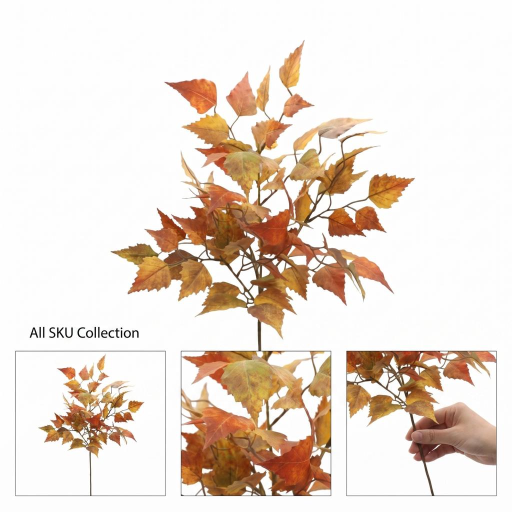 Artificial Fall Maple Leaves Bouquet for Thanksgiving Home Decor