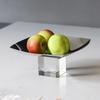High Footed Crystal Pillar Base Fruit Tray Luxury Fruits Trays Decorative Fruit Plate Modern Fruits Plates Table Decoration