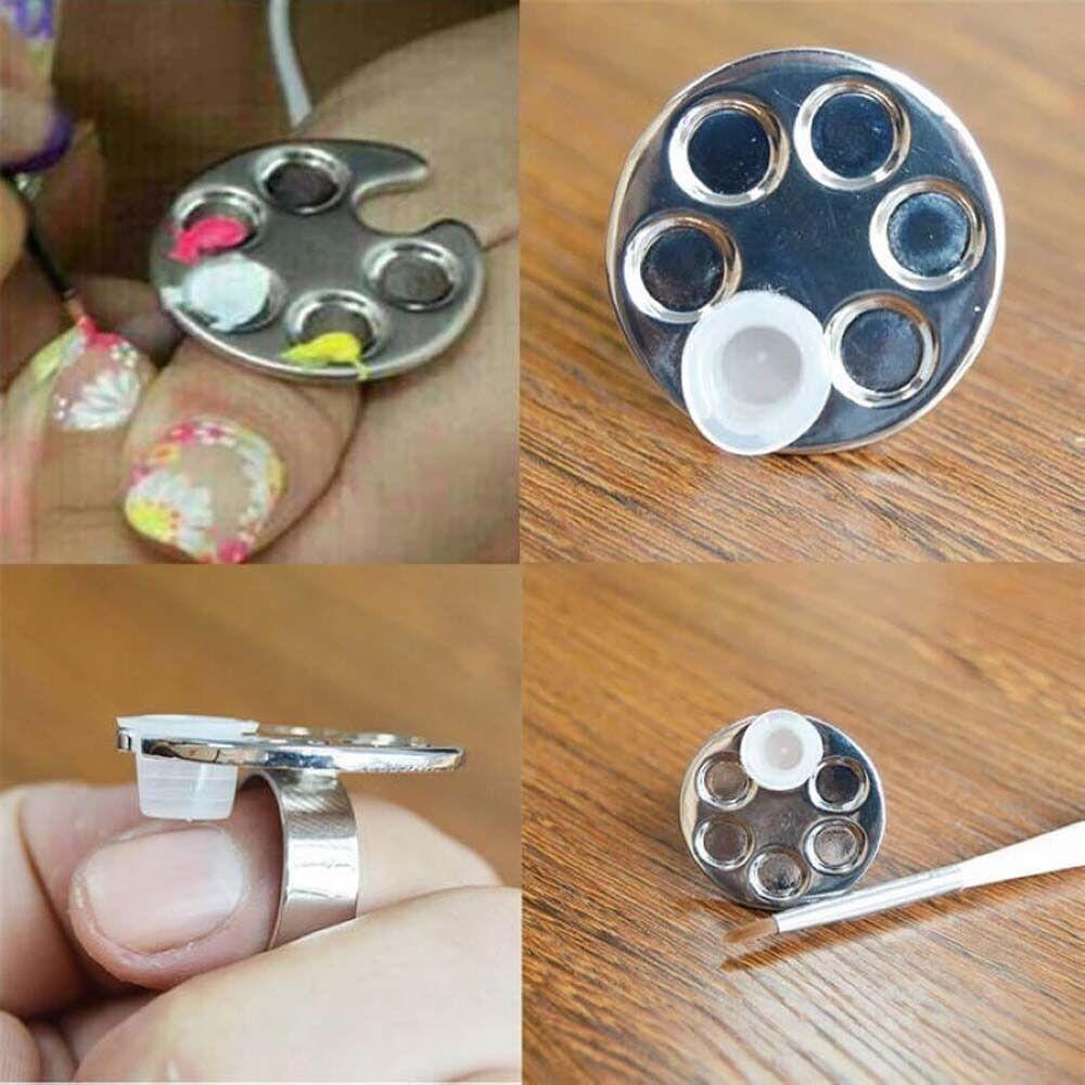 Painting Painted Ring Nail Display Ring Tips Nail Art Palette Nail Display Board Photograph Tools