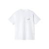 Embroidered Logo Solid Color Loose Fit Crew Neck Short Sleeve T-Shirt Women Tops White I032218-02-XX