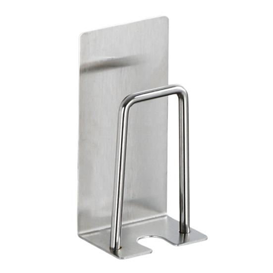 Wall Mount Toothbrush Holder Mouthwash Cup Stand No Drilling Needed Easy to Install Stainless Steel U-Shaped Toothbrush Organizer