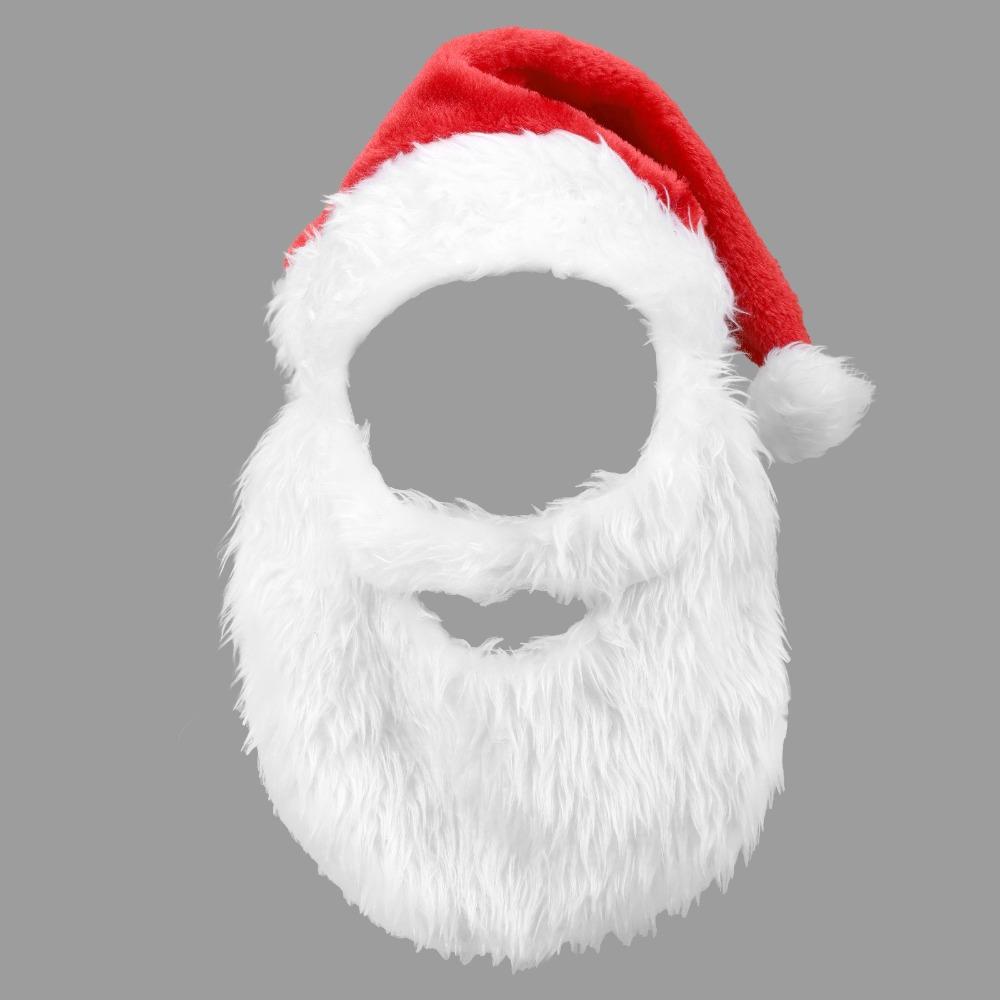 Breathable Santa Hat and Beard Gift Cosplay Clothing New Red Christmas Santa Hats