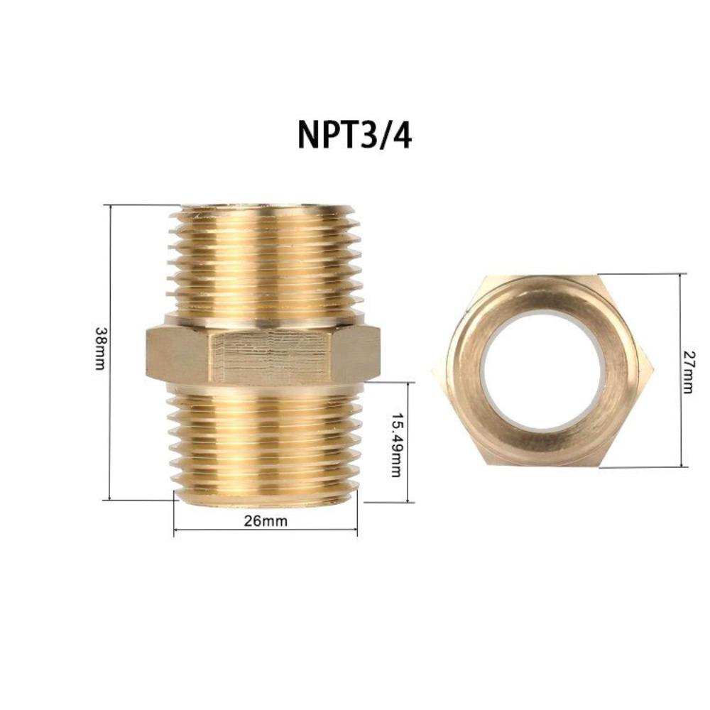Male Thread Brass Nipples Hex Design NPT Male Nipples Fittings Hex Nipple Connectors