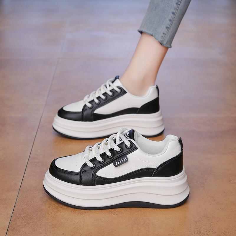 Women's Thick Soled Vulcanized Shoes - Multifunctional Board Shoes 2025 Spring Autumn Fashionable Popular Casual Sports Shoes