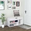 Wooden Shoes Cabinet Bench Hidden Storage Padded Seat Organiser Footwear Rack Hallway White 80 x 30 x 47 cm