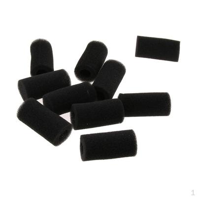 10 Pcs Aquarium Sponge Fish Tank Filter Cotton Cover - Black, Large