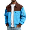 Men's Solid Color Pocket Zipper Jacket Men's Sports Large Size Casual Jacket