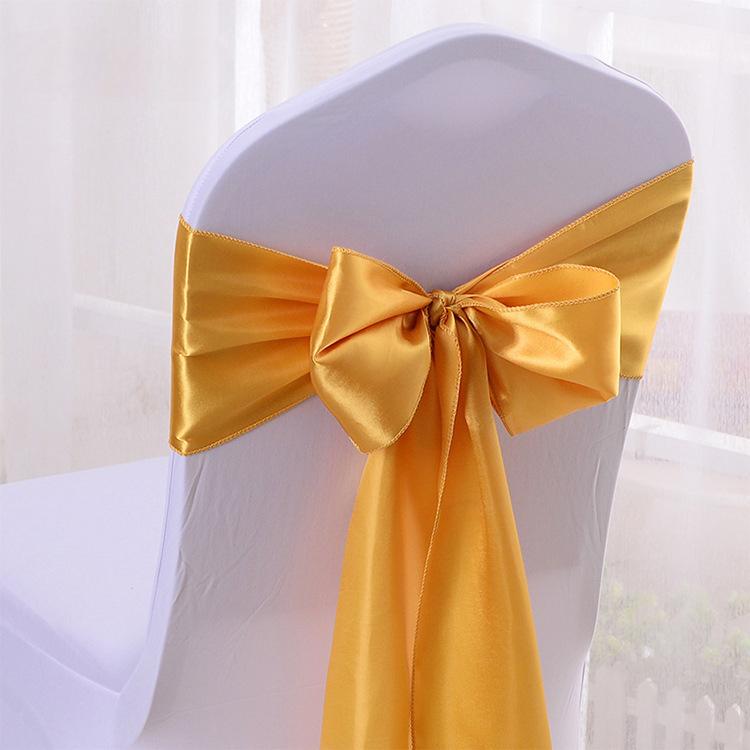10pcs Wedding Decoration Products Ribbons Ribbon Banquet Chair Covers Bows Chair Straps Banquet Party Decoration Sillas