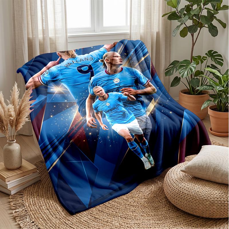 Erling Haaland Soft Flannel Fleece Blanket Lightweight Cozy Warm Throw Blanket For Sofa Bed Home Decor