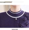 2025 Stylish Winter Fleece Sweater for Middle-Aged & Elderly Women - Half-High Collar, Plus Velvet Warmth.