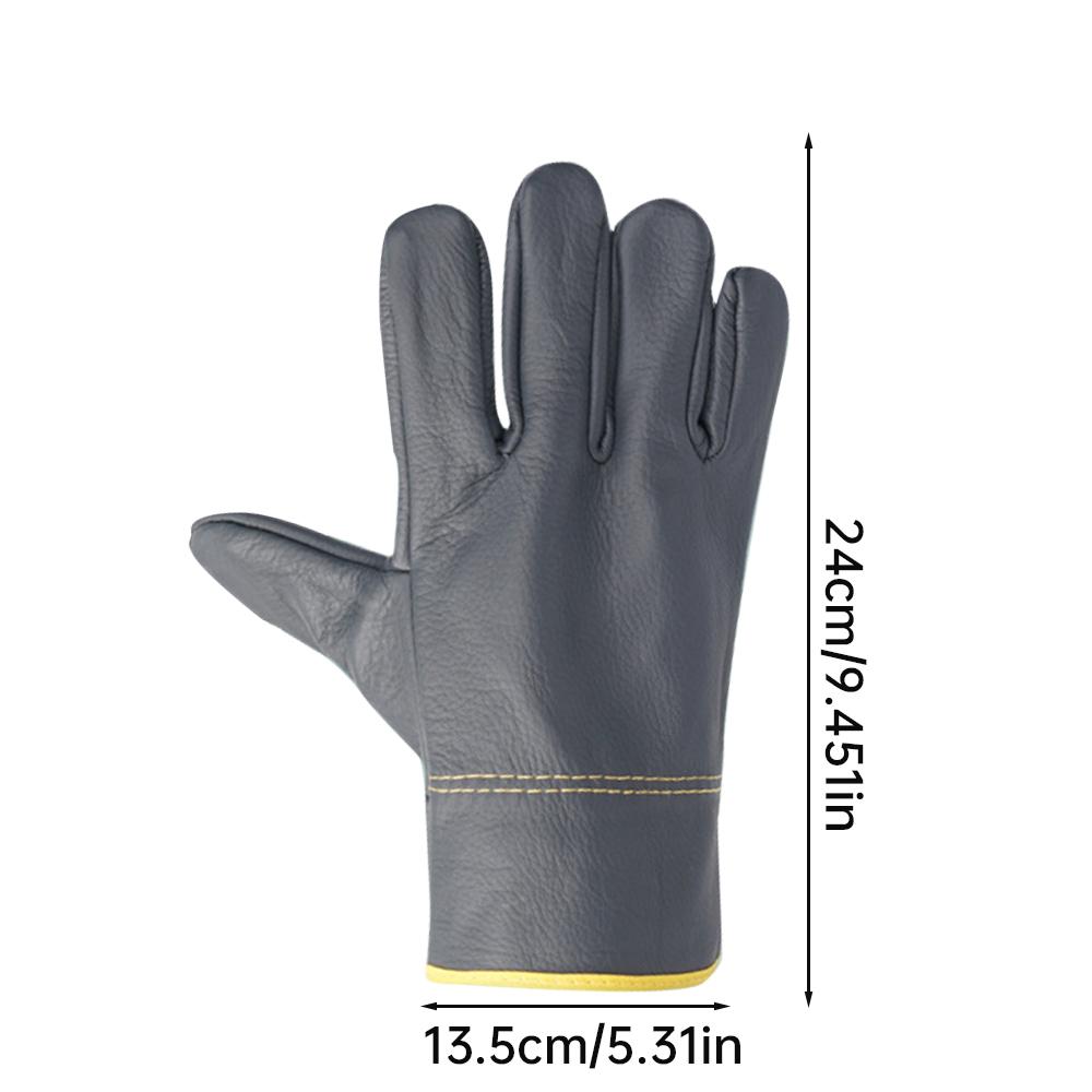 Welding Gloves Welder's Gloves Abrasion Resistant Thickened Double Layer Labour Gloves Metalworking Gardening Moving Households