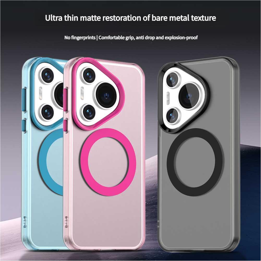 Magsafe Matte Phone Case For Huawei Pura 70 Ultra Pro Pro+ Protective Case Magnetic Wireless Charging Shockproof Back Cover