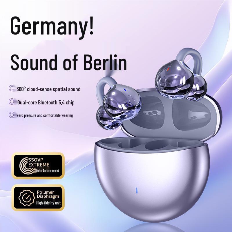 M91 Bone Conduction Open-Ear Bluetooth Headphones, Clip-On, Digital Display, Long Battery Life, Compatible with Huawei, 2025 Model.