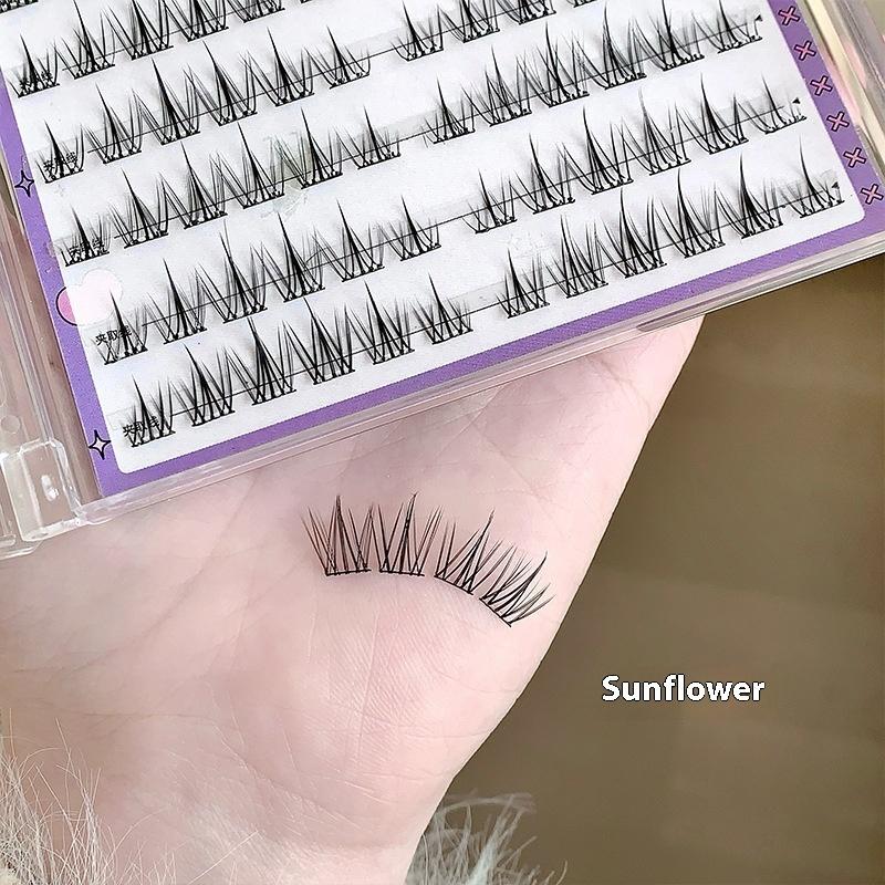 Накладные ресницы Gege Bear без клея - Легкое нанесение в 3 шага, Естественный вид, Идеально подходят для начинающих, Дизайн  Подсолнух