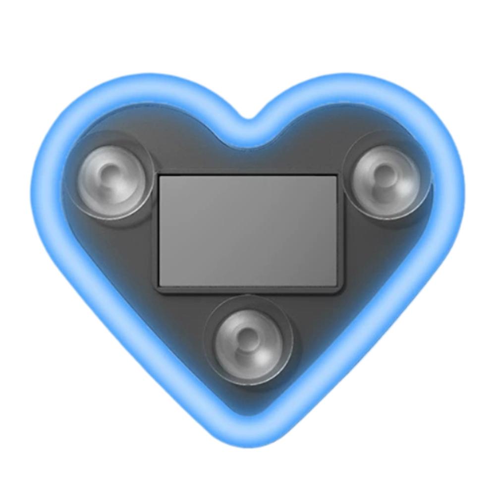 Car Solar Heart Shaped Atmosphere Light USB Charging Wiring Free LED Neon Lamp For Triangle Window Interior Decoration Gift