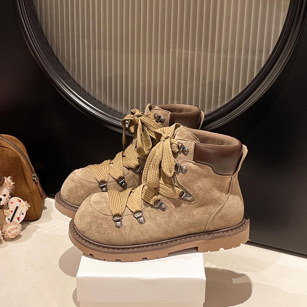 Fashion Platform Ankle Boots Women's Mid Heels Designer Shoes Winter 2025 Fashion Chelsea Boots New Goth Walking Lace Up Mujer De Botas