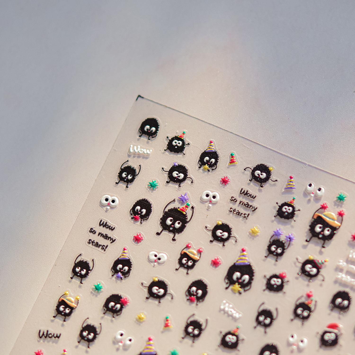 

Tomoni Embossed Mixed Style Children s Colorful Nail Stickers - Popular Japanese Stationery Design