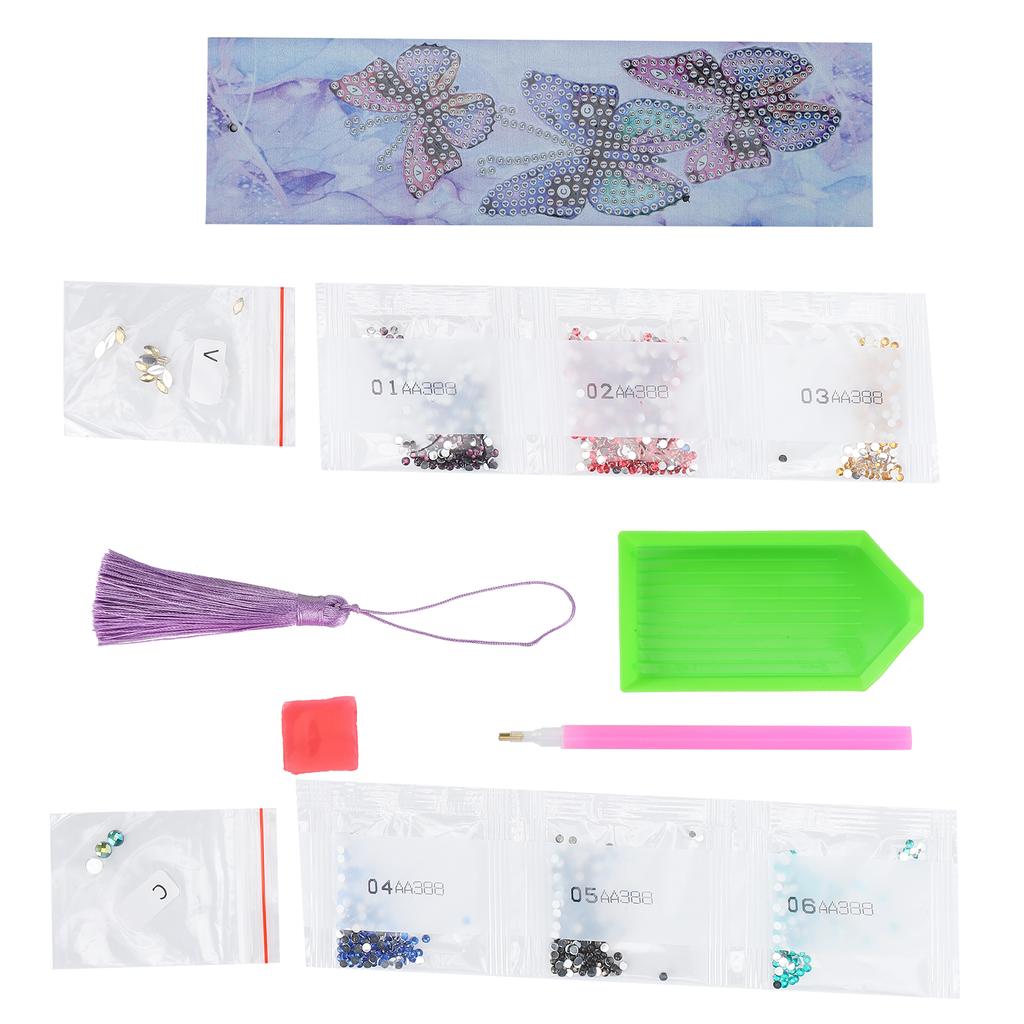 DIY Decorative Diamond Painting Bookmarks Diamond Embroidery with Tassel Art Crafts