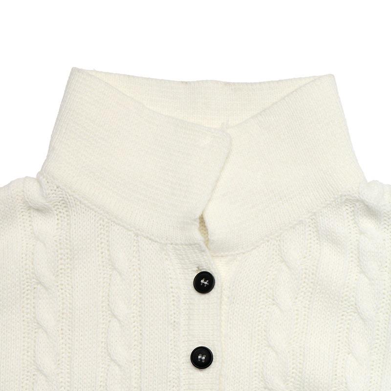 2026 Autumn/Winter Women's Casual Polo Collar Sweater with Bow Embroidery