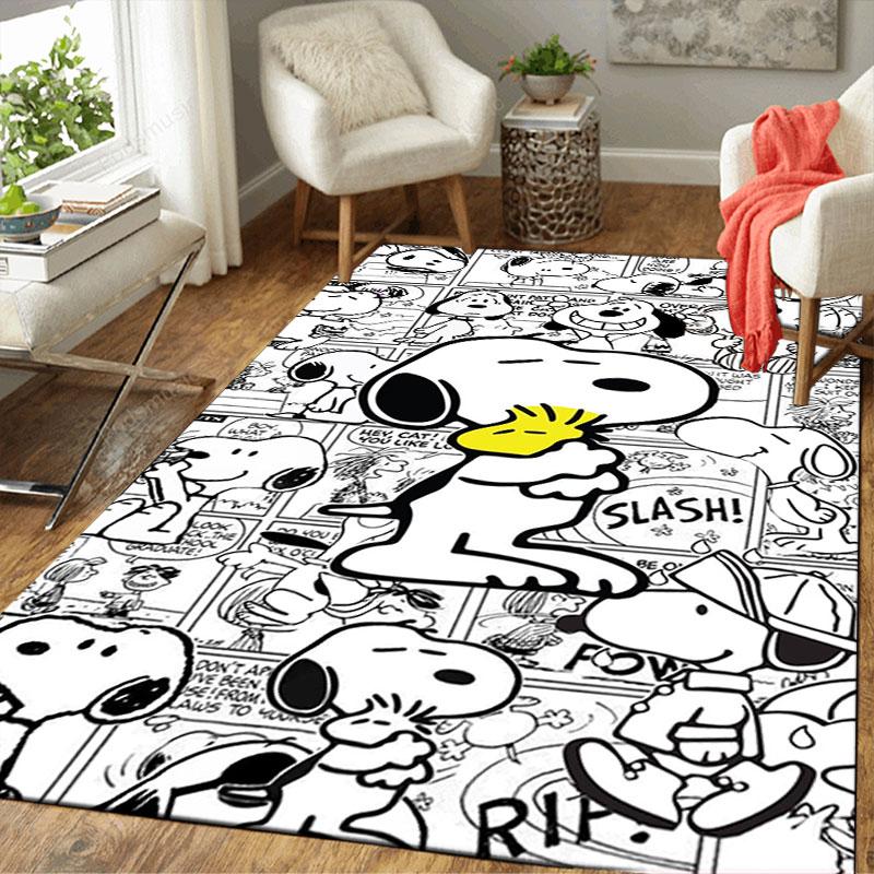 Cute Snoopy Cartoon Print Welcome Mat, Non-slip Decorative Home Rug, Suitable for Use In the Bedroom, Bedside, or Doorway.