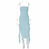 Fashion Style Women's Clothing 2024 Summer New Fashion Sexy Stylish Wrapped Chest Irregular Dress