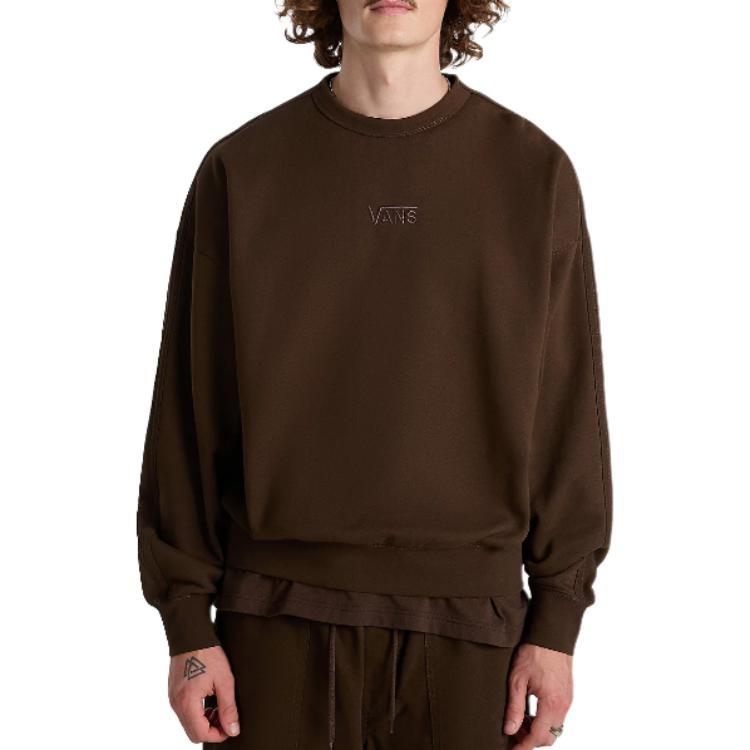 Vans Sweatshirts Men's Brown Crew Neck Moderate VN000GBW3N1