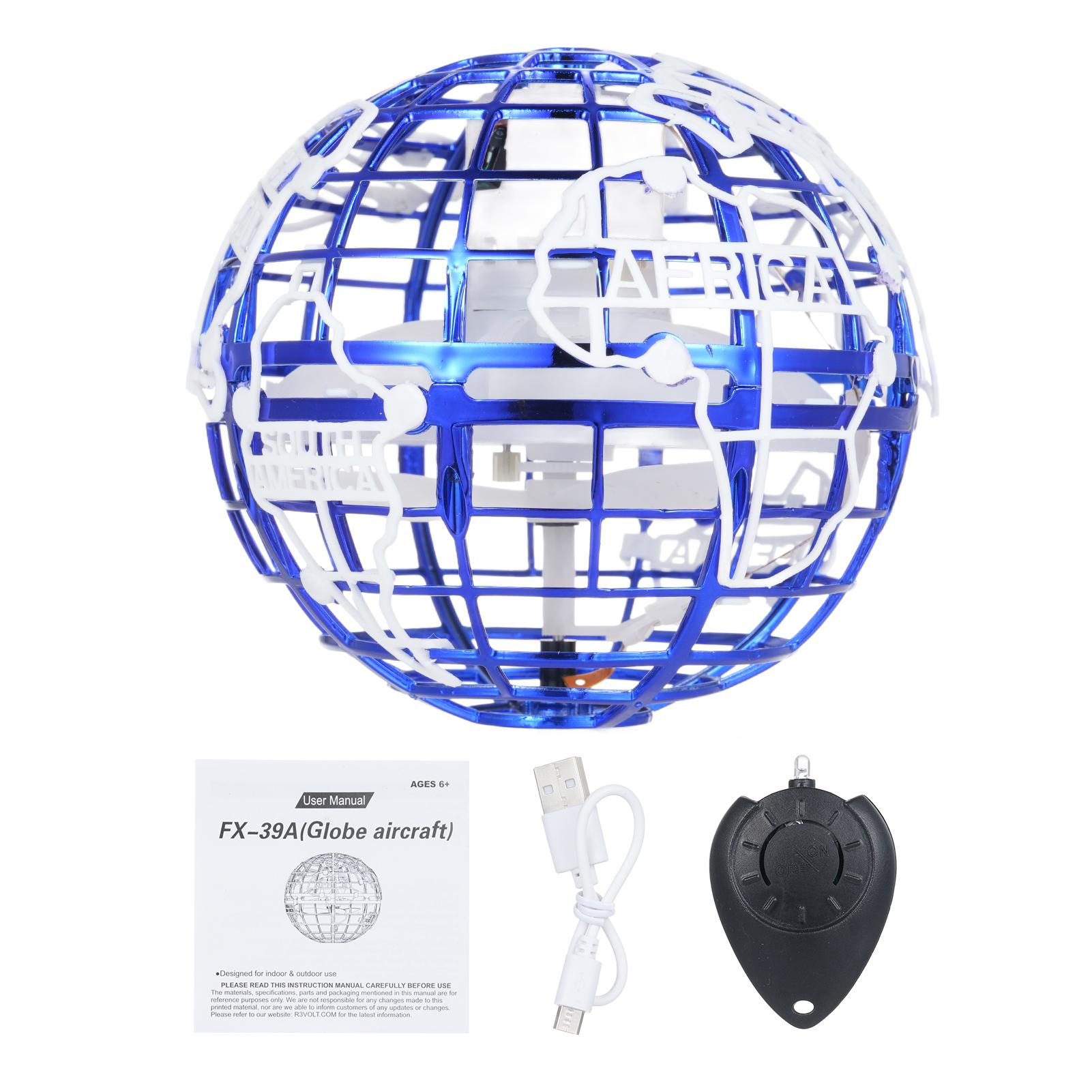 

Flying Ball, Hand Controlled Boomerang Hover Aircraft with Lights and Remote Controller, Indoor Outd Blue