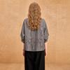 Tachic Vintage Jacquard Round Neck Blouse