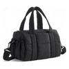 Women Nylon Quilted Duffle Bag with Adjustable Strap Crossbody Bags for Sports Travel