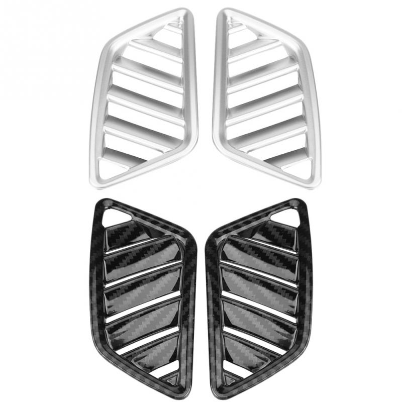 Left Rudder New 2Pcs Car Interior Upper Air Vent Outlet Cover Trim for Mitsubishi Eclipse Cross 2017-2018 Silver/Carbon