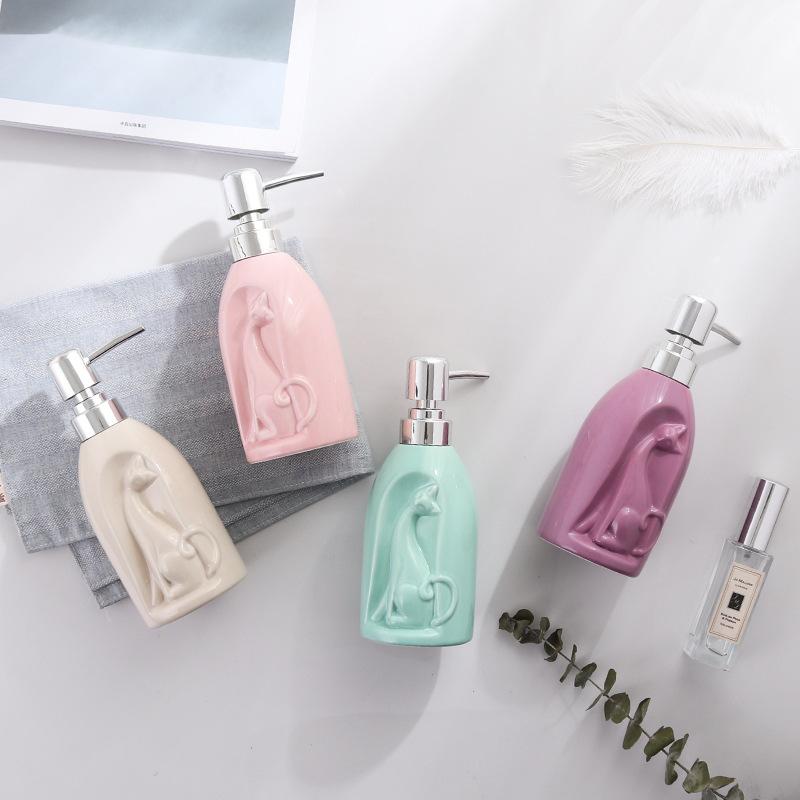 shampoo dispenser Ceramic hand sanitizer bottle lotion press bottle shampoo bottle bath gel sub bathroom accessories