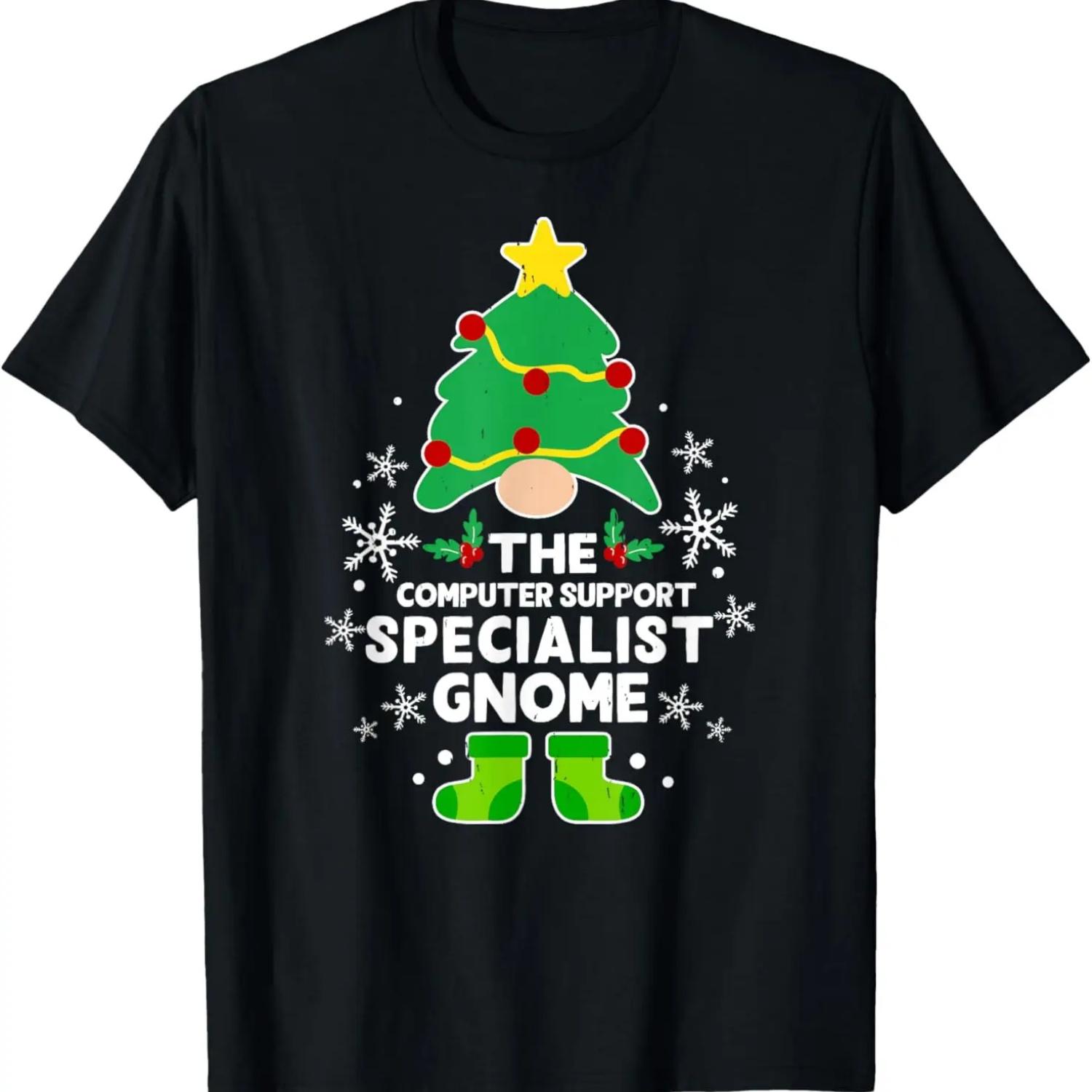

Computer Support Specialist Gnome Family Holiday Matching T-Shirt XXXXXL