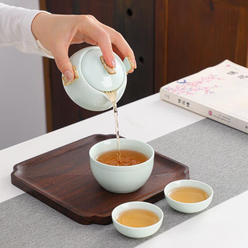 Minguana Portable Ceramic Travel Tea Set