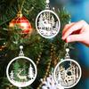 Christmas Wooden Pendants Vintage Hollow Ornament Christmas Tree Reindeer Ornament Hanging Gift Christmas suministros navideños