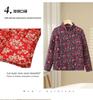 Mom's Floral Long-Sleeve Cotton Jacket for Middle-Aged and Elderly Women