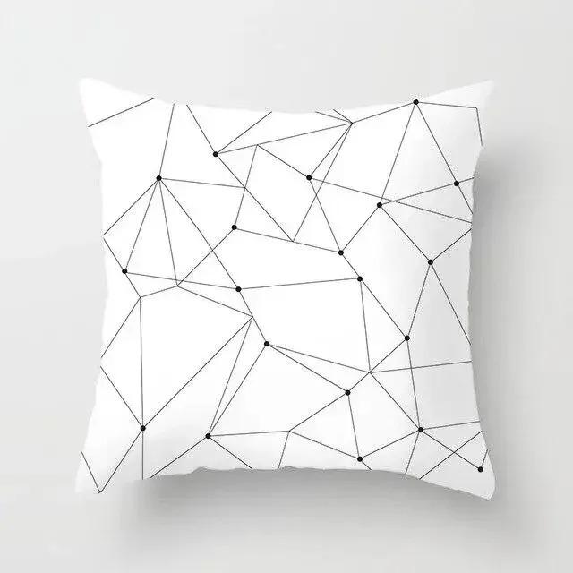 Black And White Striped Creative Double-Sided Printed Pillow Cover Short Plush Suitable Living Rooms Sofas Throw Cushion Cover