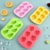6-Grids Fruit Silicone Candy Mold Easy to Use Non-Stick Ice Mold Dishwasher Safe Food Grade Chocolate Hard Candy Baking Mold